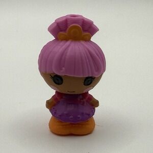 LALALOOPSY Tinies Doll Figure 1" Tiny Pink Hair Purple Dress Orange Shoes